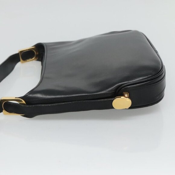 BALLY Shoulder Bag Leather Black Auth - Picture 4 of 16